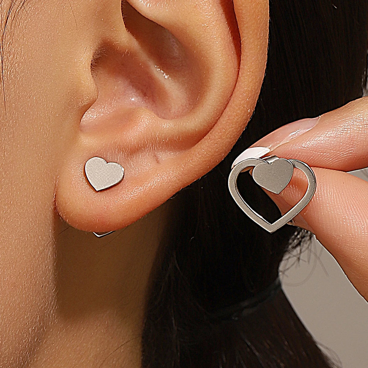 Retro Minimalist Geometric Stud Earrings