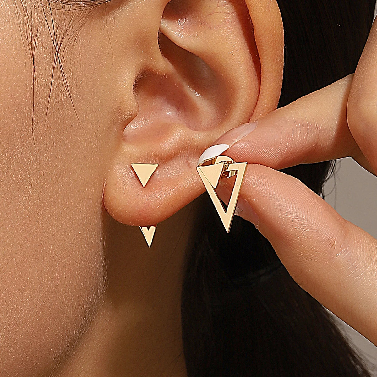 Retro Minimalist Geometric Stud Earrings