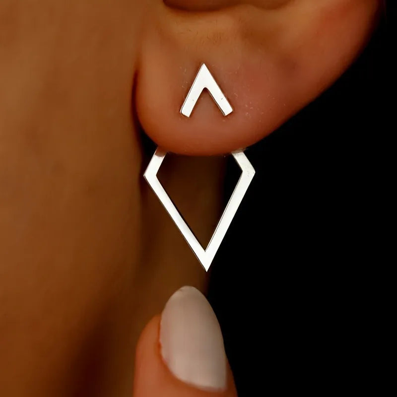 Retro Minimalist Geometric Stud Earrings