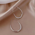 Golden Ellipse Hoop Earrings