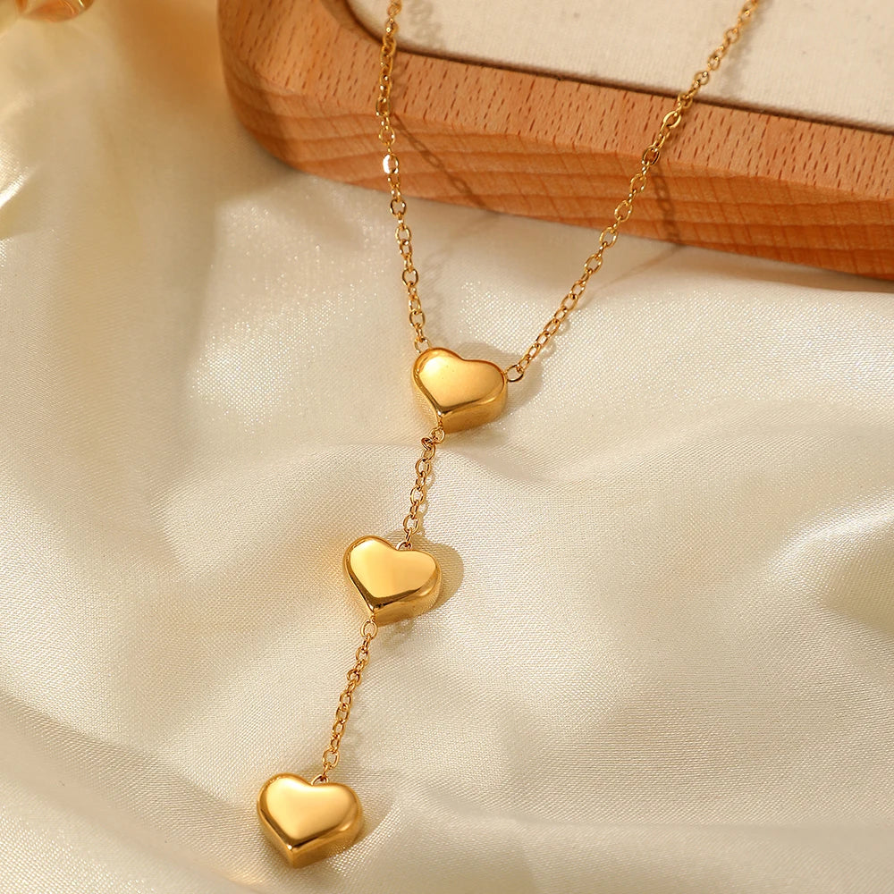 Necklaces Small Fresh Fringe Heart Pendant