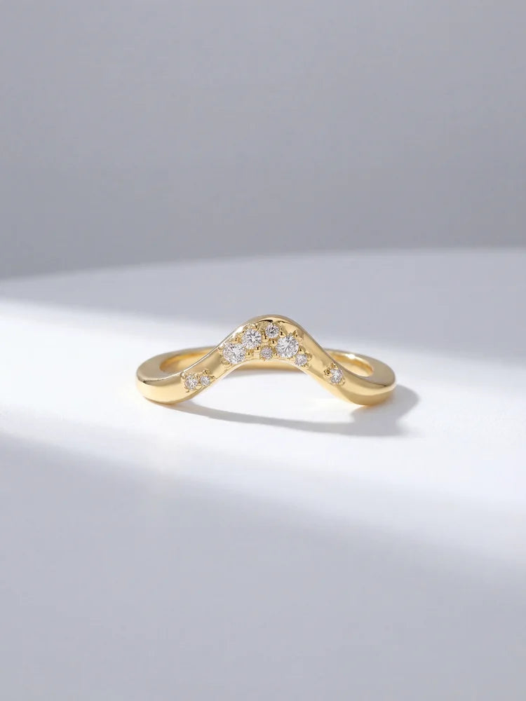 925 Sterling Silver Exquisite Fashion Round Zircon Ring High Quality Fine Jewelry