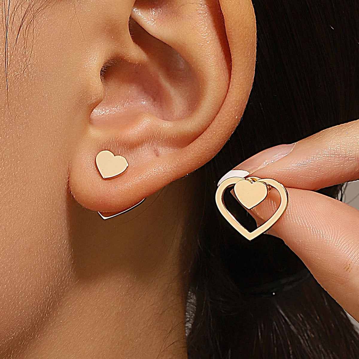 Retro Minimalist Geometric Stud Earrings