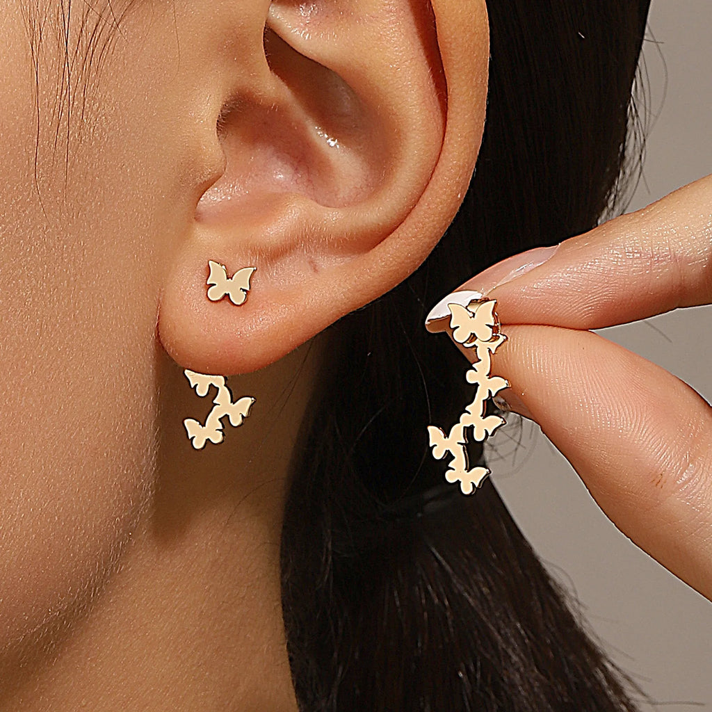 Retro Minimalist Geometric Stud Earrings