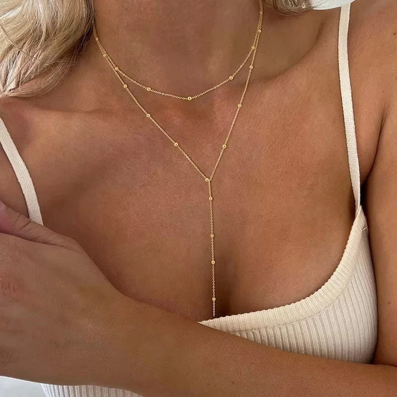 Dainty Long Necklace Laryered