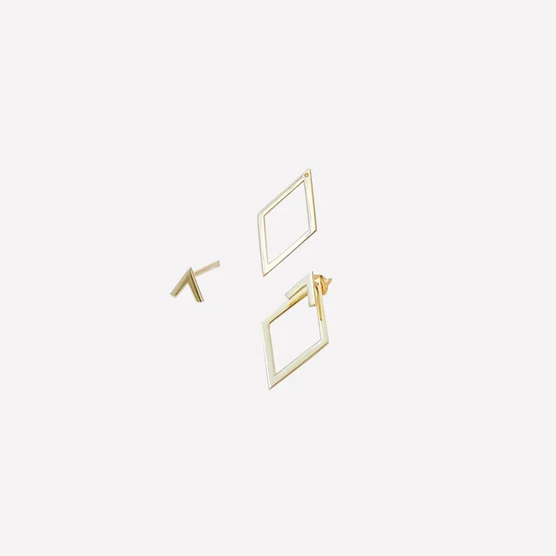 Retro Minimalist Geometric Stud Earrings