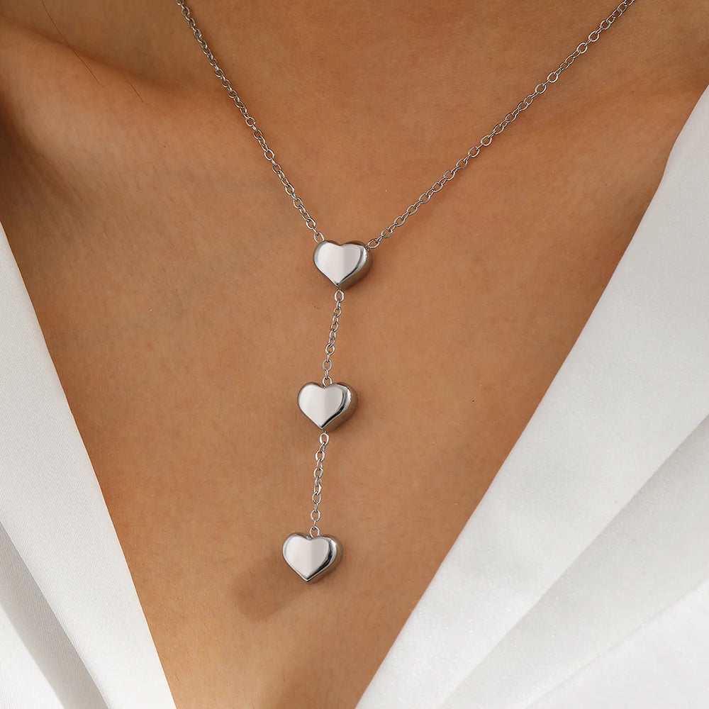 Necklaces Small Fresh Fringe Heart Pendant