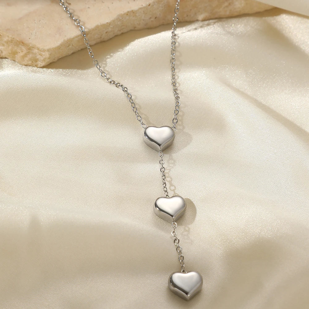 Necklaces Small Fresh Fringe Heart Pendant