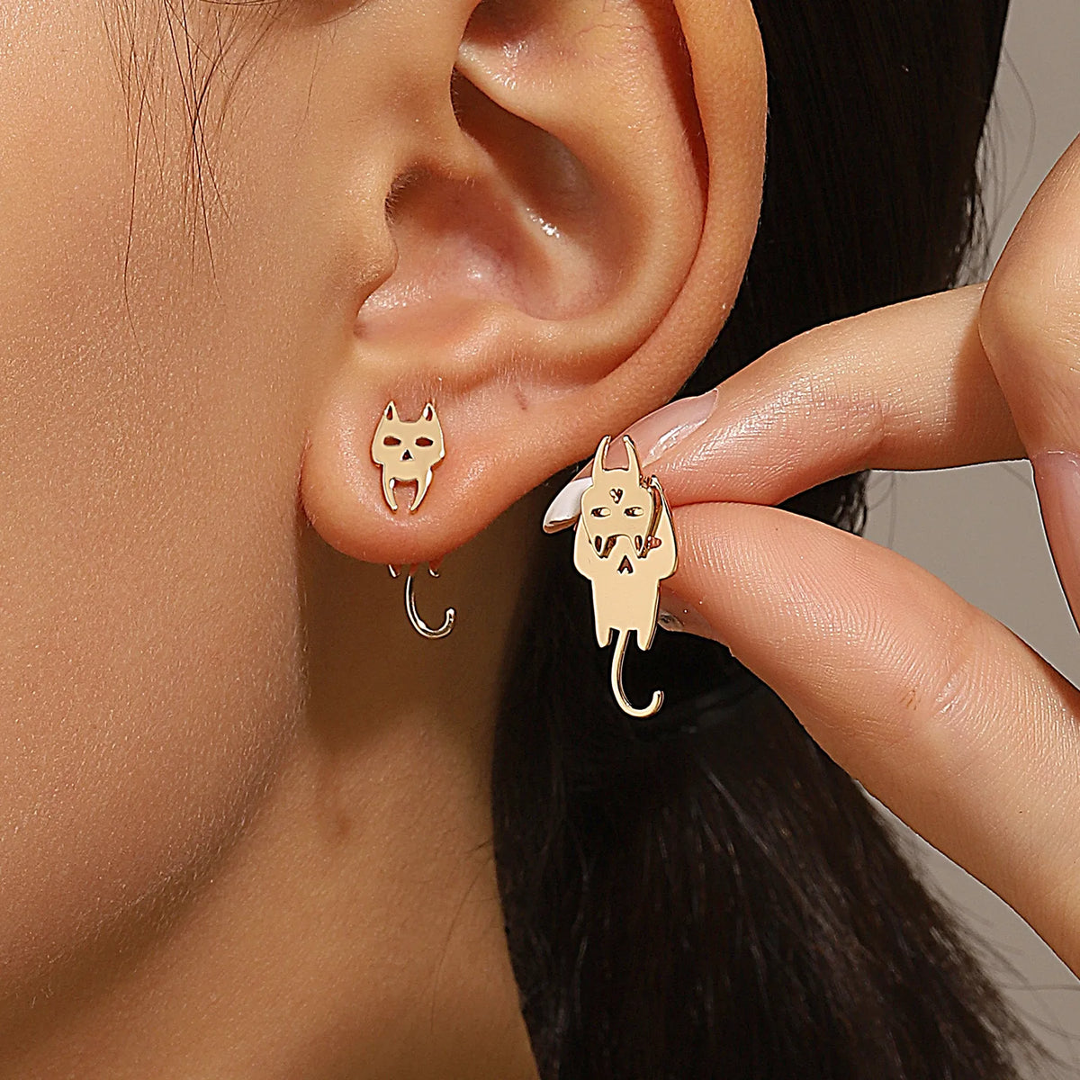 Retro Minimalist Geometric Stud Earrings