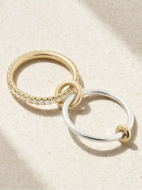925 Sterling Silver Simple Fashion Multi-Layer Round Zircon Ring  High Quality Fine Jewelry
